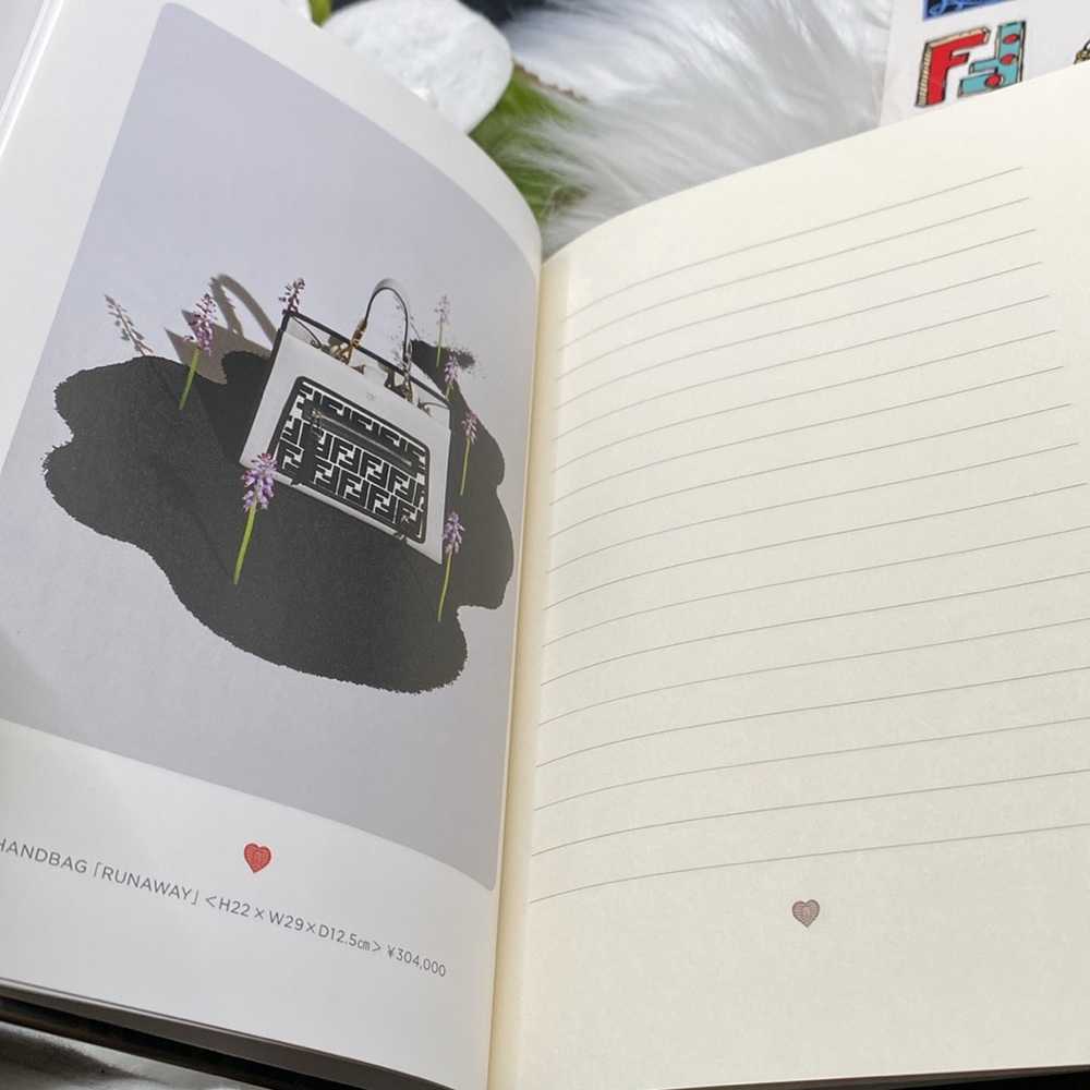 FENDI ROMA NOTEBOOK with FENDI Stickers, 7.5” x 5.25” x .25” LINED PAGES NEW! - Picture 10 of 11